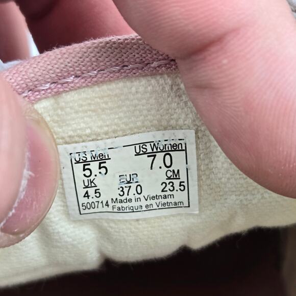 Vans Old Skool Pink White Casual Athletic Daily Y2K Sneakers Womens 7 - Picture 12 of 12